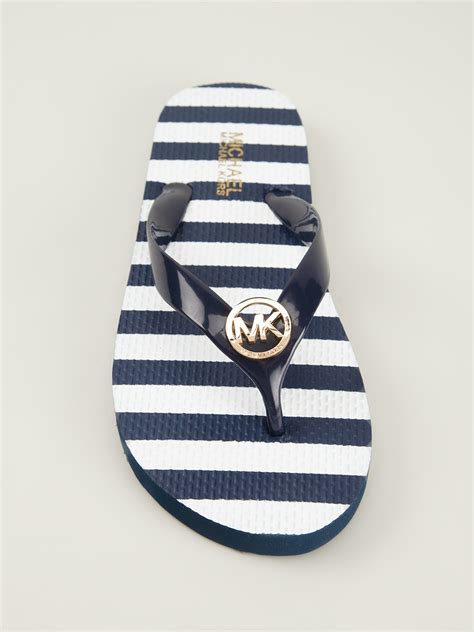 michael kors blue flip flops|Michael Kors flip flops clearance.